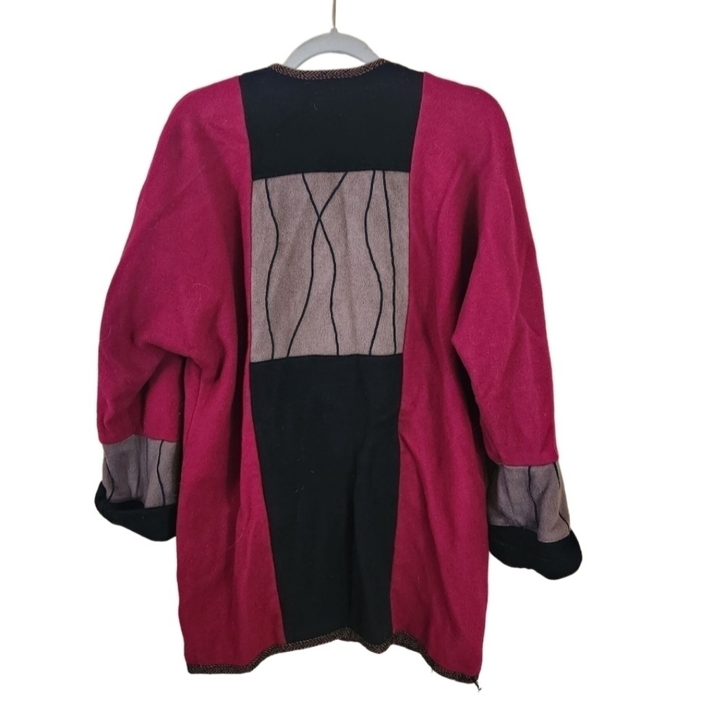 Red Rover Color Block Open Front Jacket Size M - Picture 2 of 3